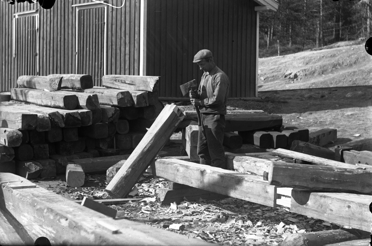 Oscar Holte, Mann med øks