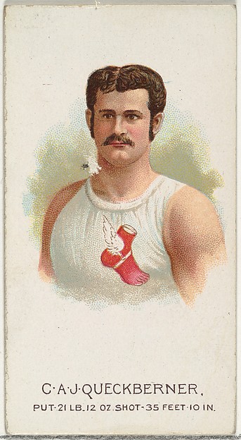 Allen & Ginter, C.A.J. Queckberner, Shot Put, from World's Champions, Series 2 (N29) for Allen & Ginter Cigarettes