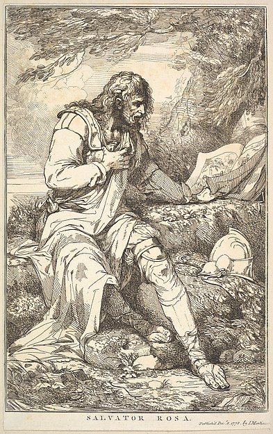 John Hamilton Mortimer, Salvator Rosa, from "Fifteen Etchings Dedicated to Sir Joshua Reynolds"