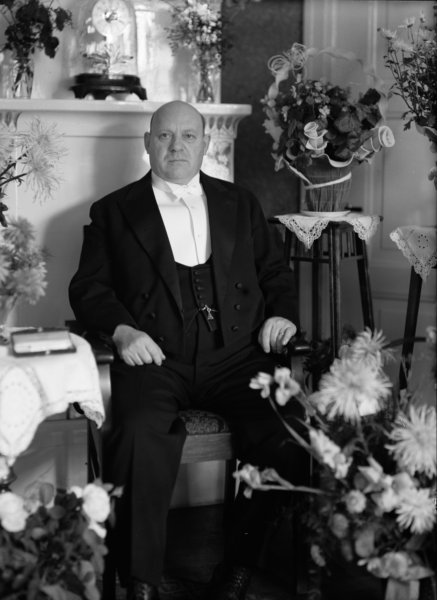 Paul Sandberg, Birthday Portrait, Man, Probably Uppsala, 1934