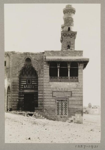 K.A.C. Creswell, Entrance portal at the north east façade, Funerary khanqah of Mamluk Sultan Faraj Ibn Barquq, Cairo