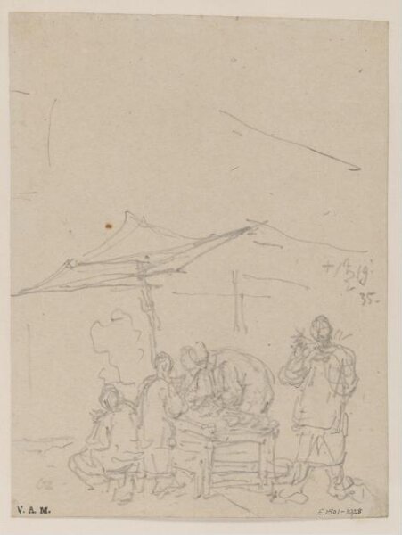 George Chinnery, Chinese figures at a food stall