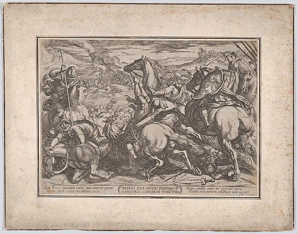 Antonio Tempesta, Plate 6: The Israelites Defeated by the Canaanites for Having Disobeyed Moses, from 'The Battles of the Old Testament'
