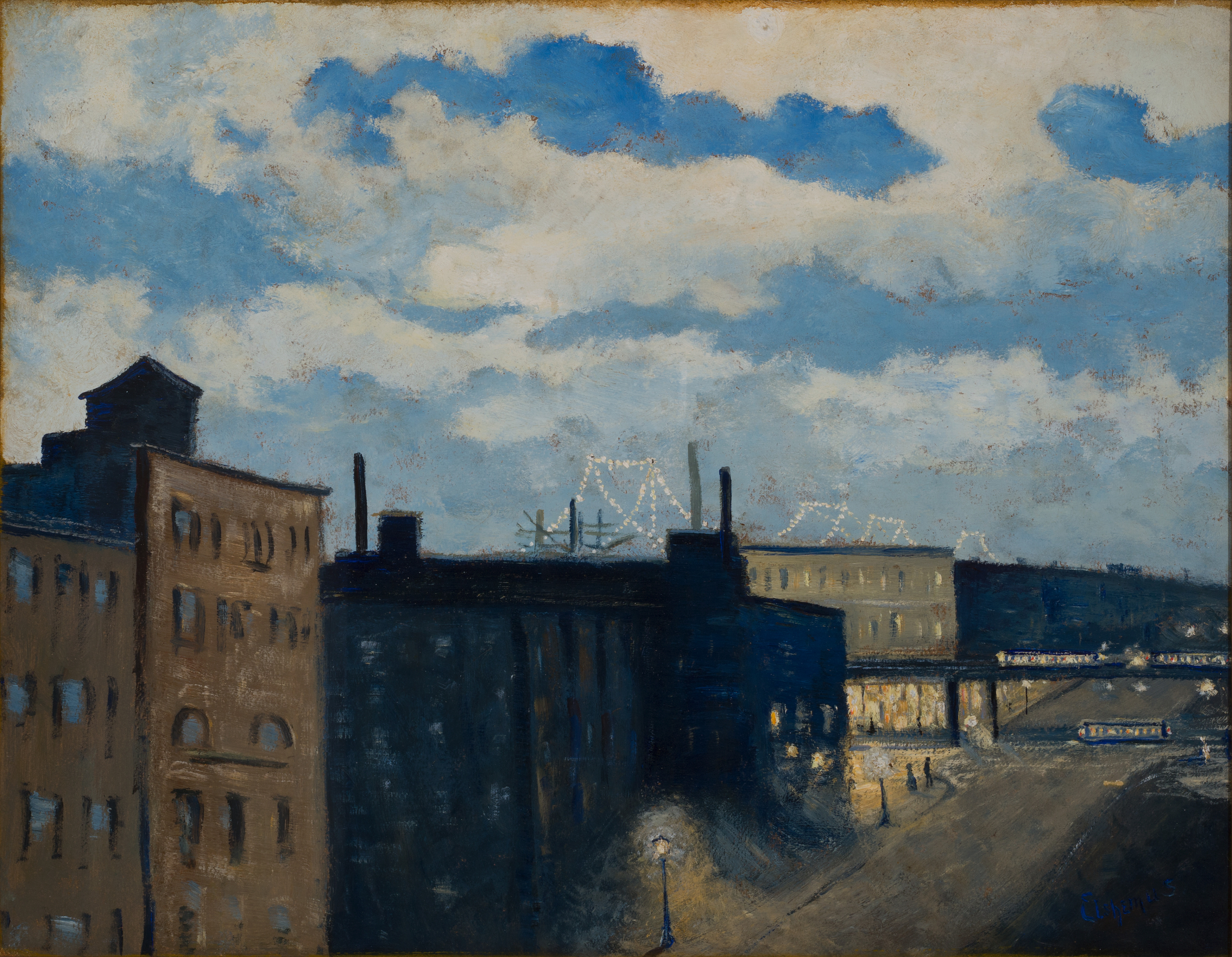 Louis Eilshemius, New York Street at Dusk