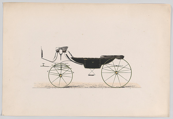Anonymous, French, 19th century, Design for Vis-A-Vis Carriage