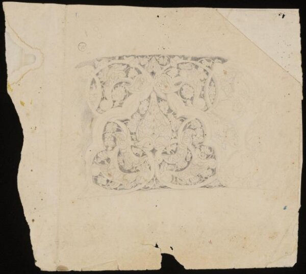 John Frederick Lewis, Sketch of an Islamic capital, probably from the Alhambra