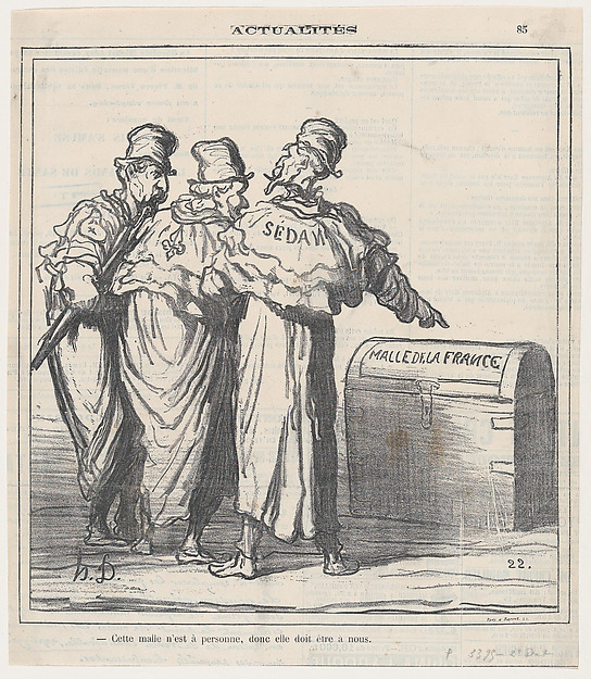 Honoré Daumier, This trunk belongs no one, so it must be ours!, from 'News of the day,' published in "Le Charivari"