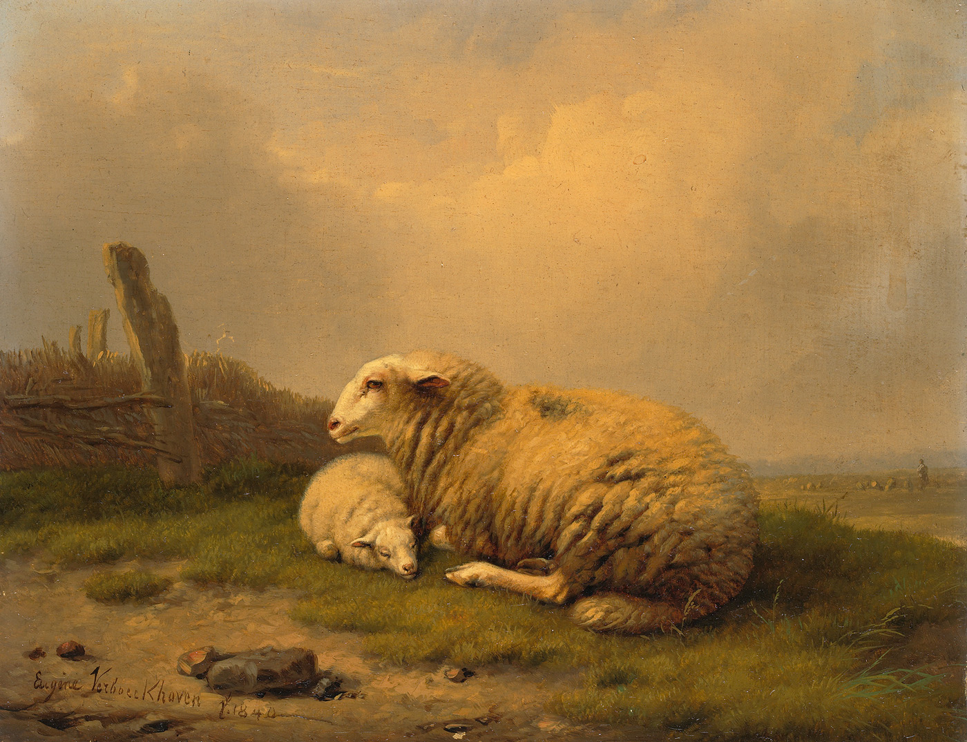 Eugène Verboeckhoven, Een rustend schaap en een lam