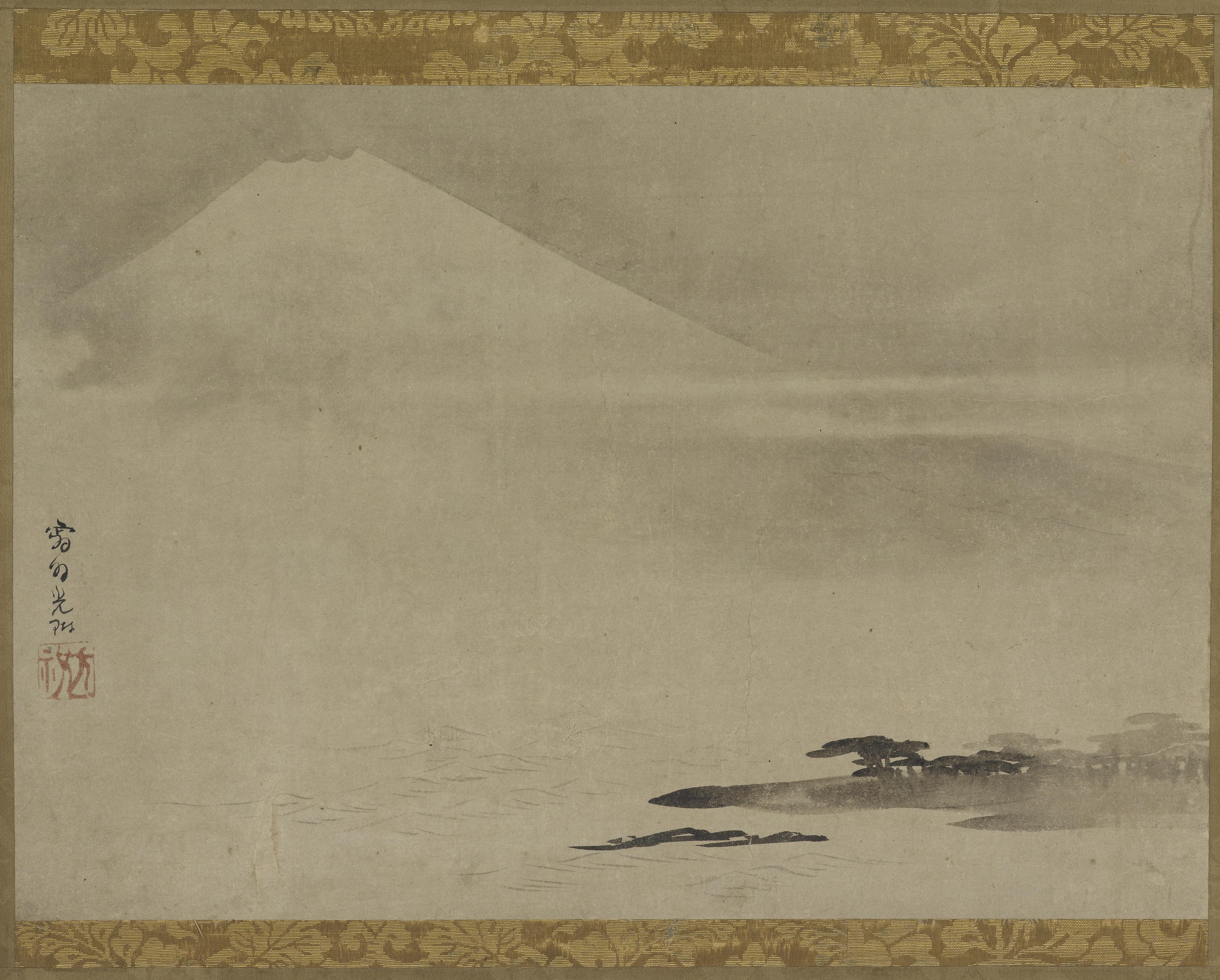 Ogata Korin, Landscape of Mt. Fuji from the sea