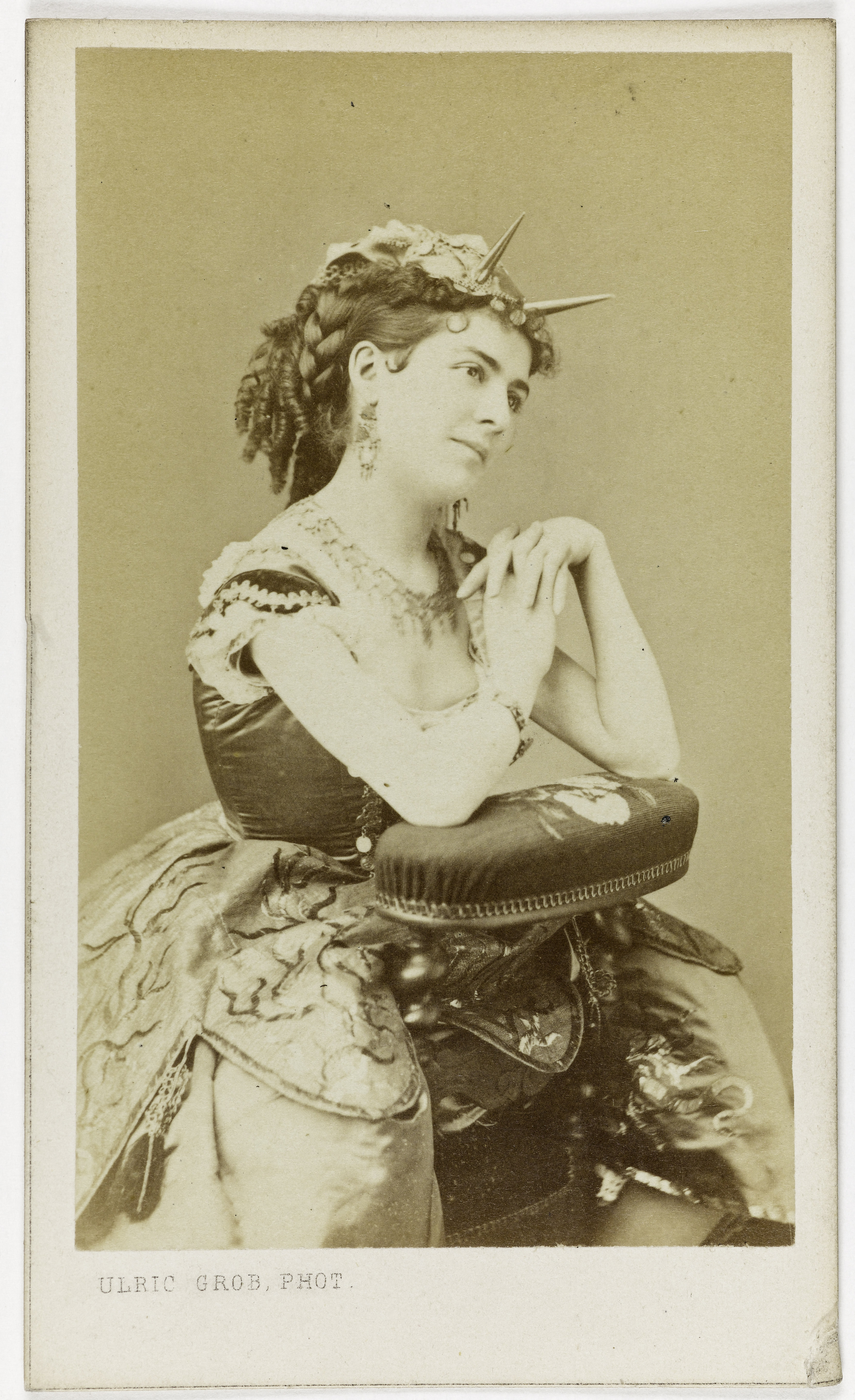 Ulric Grob, Portrait d'Eugénie Martin, actrice au Théâtre des Variétés.