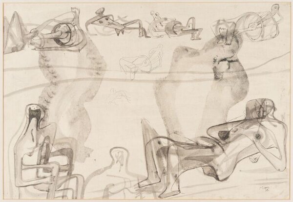 Henry Moore, Drawing for Metal Sculpture