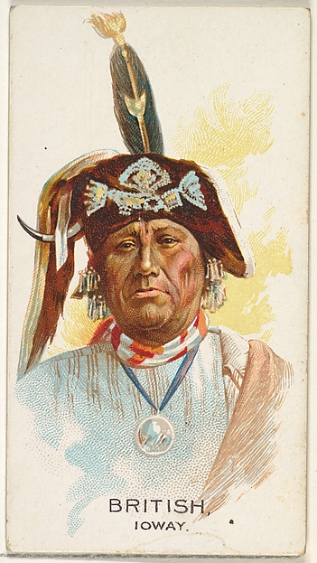 Allen & Ginter, British, Ioway, from the American Indian Chiefs series (N2) for Allen & Ginter Cigarettes Brands