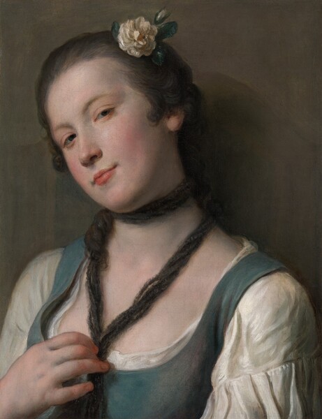 Pietro Rotari, A Girl with a Flower in Her Hair