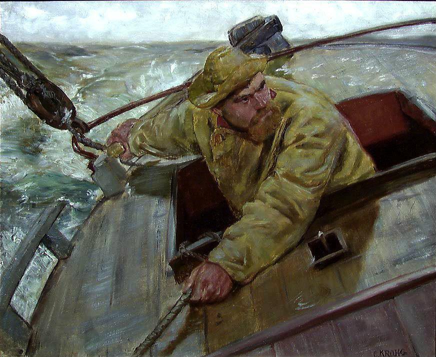 Christian Krohg, Helm a-lee!