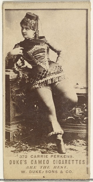 W. Duke, Sons & Co., Card Number 372, Carrie Perkens, from the Actors and Actresses series (N145-5) issued by Duke Sons & Co. to promote Cameo Cigarettes