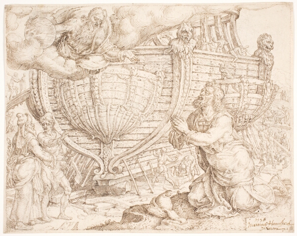 Maarten van Heemskerck, Gud befaler Noa at bygge arken