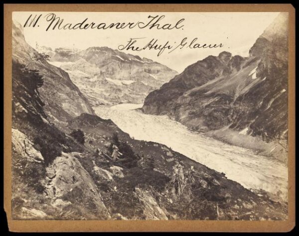 Francis Frith, Maderaner Thal.  The Hufi Glacier