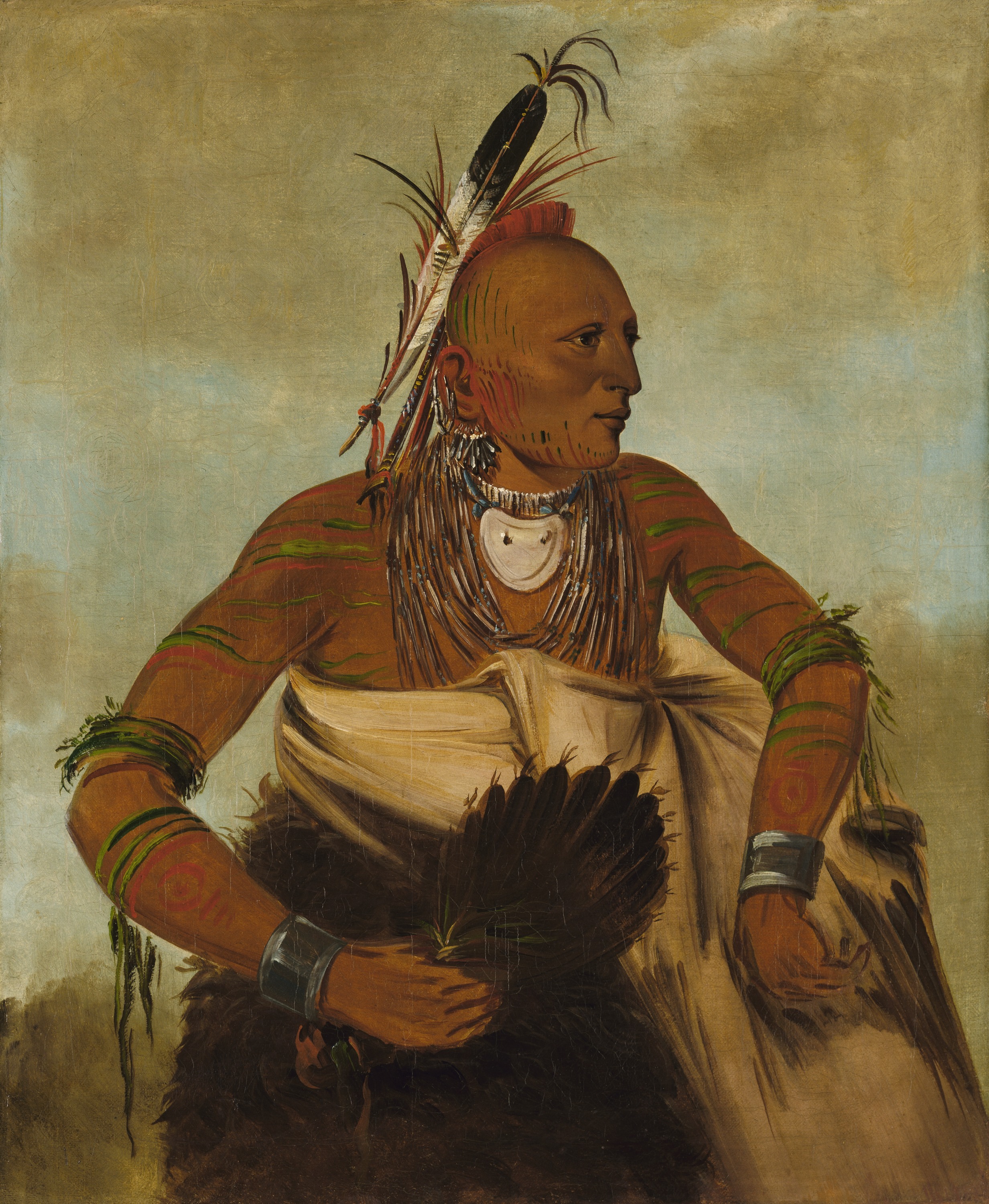 George Catlin, Wa-ho-béck-ee, a Handsome Brave