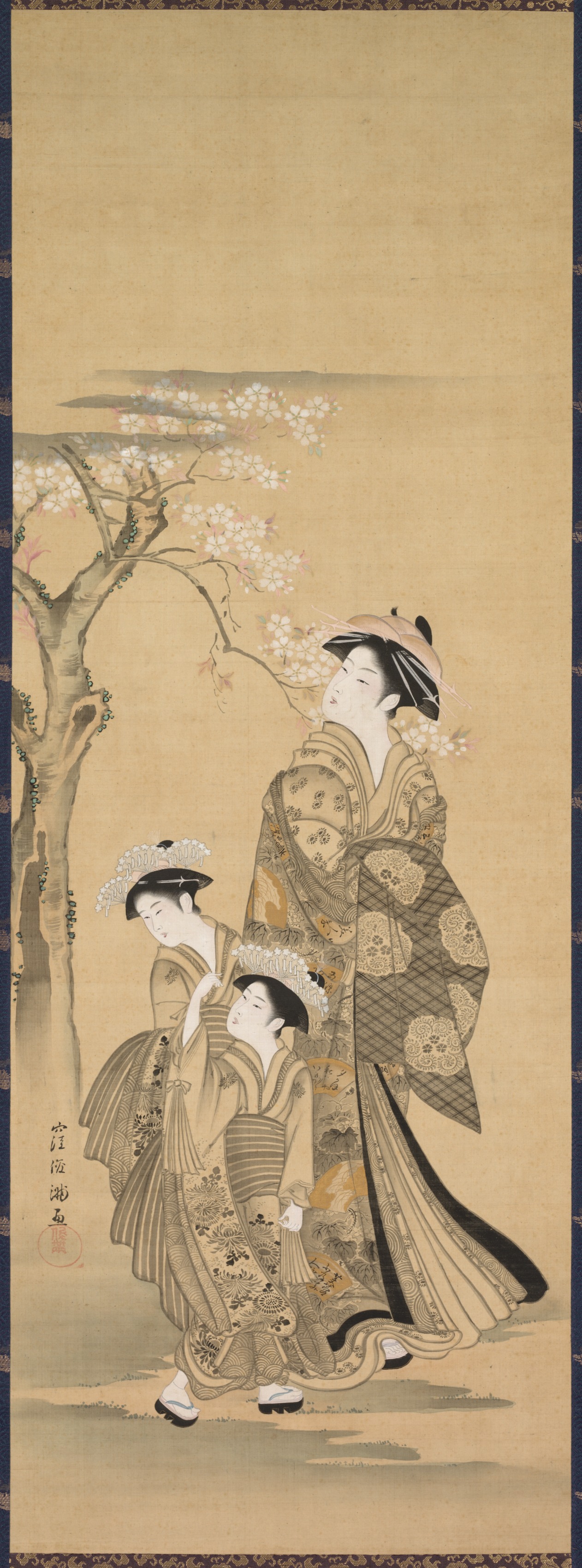 Kubo Shunman, Woman and Two Children
