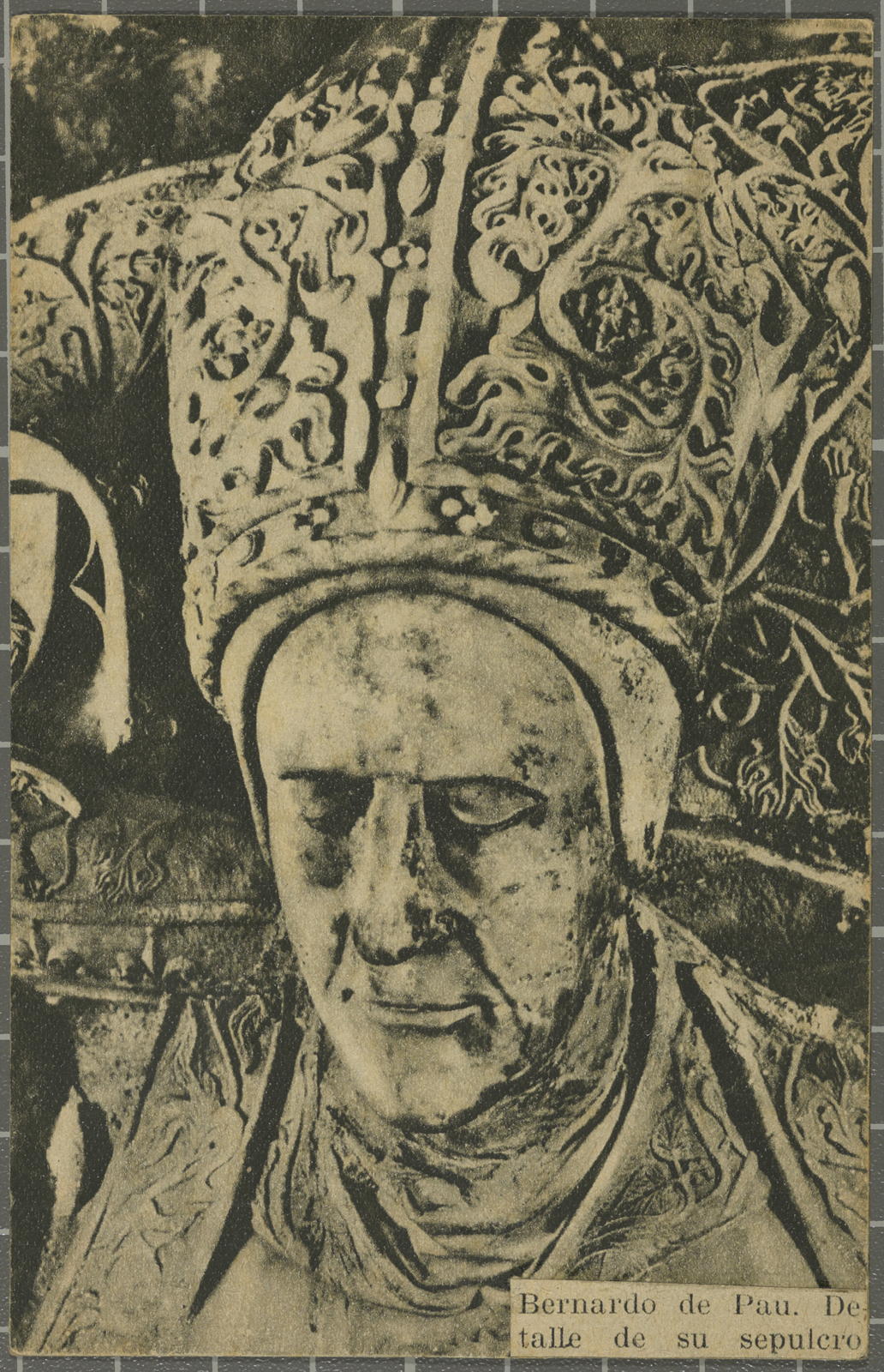 Desconegut, Bernardo de Pau. Detalle de su sepulcro