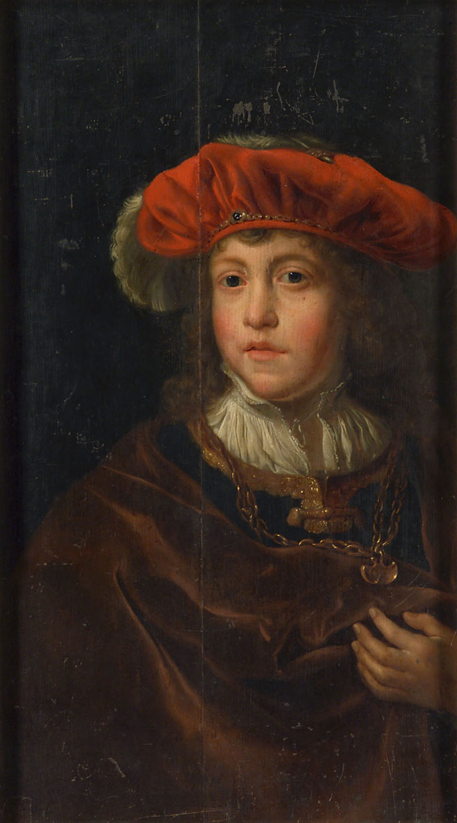 Gerbrand van den Eeckhout, Knabe mit rotem Barett und Goldkette