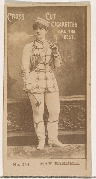 W. Duke, Sons & Co., Card Number 254, May Bardell, from the Actors and Actresses series (N145-2) issued by Duke Sons & Co. to promote Cross Cut Cigarettes