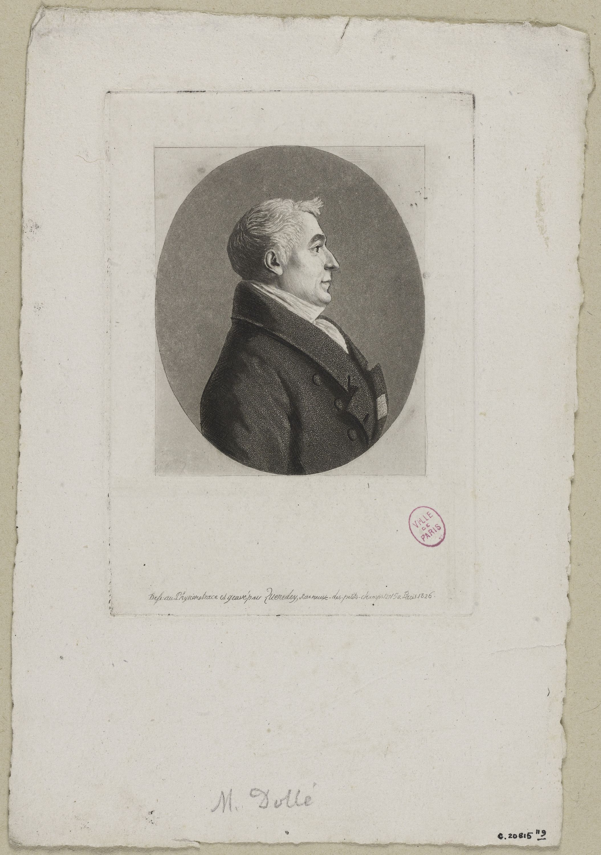 Edmé Quenedey, Portrait de Monsieur Dollé, notaire