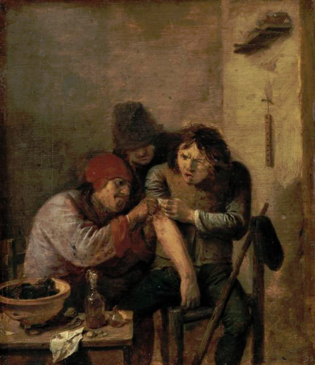 Adriaen Brouwer, The village surgeon (Allegory of the sense of touch)