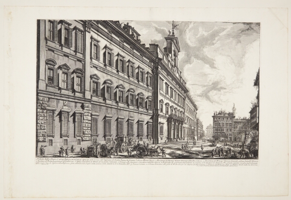 Giovanni Battista Piranesi, Palazzo di Montecitorio, med Palazzo Chigi og Marcus Aurelius-søjlen i det fjerne