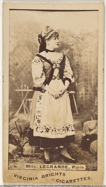 Allen & Ginter, Mlle. Legrande, Paris, from the Actors and Actresses series (N45, Type 1) for Virginia Brights Cigarettes