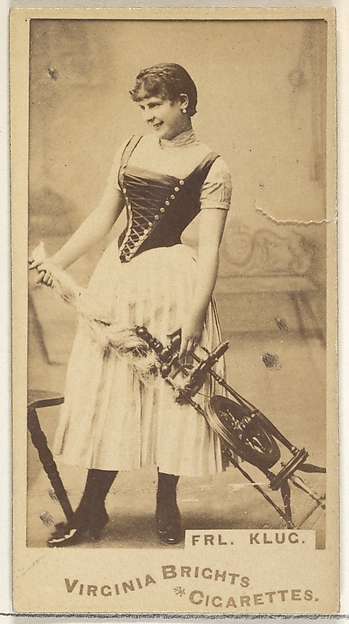 Allen & Ginter, Fräulein Klug, from the Actors and Actresses series (N45, Type 1) for Virginia Brights Cigarettes