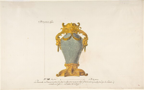 Anonymous, French, 18th century, Design for a Mounted Chinese Vase