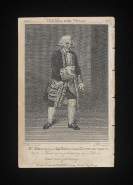 Samuel De Wilde, Mr. Macklin as Sir Pertinax Macsycophant