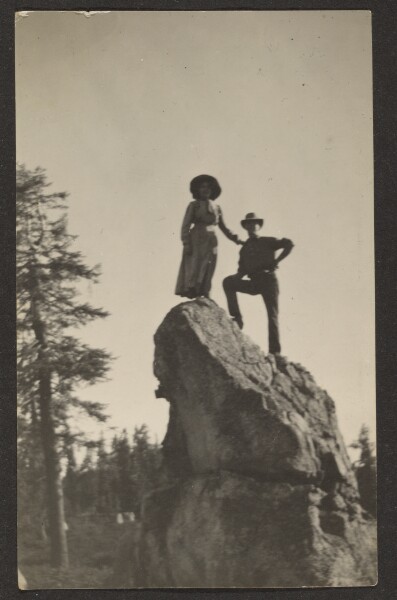 Louis Fleckenstein, [Figures on Rocky Peak]