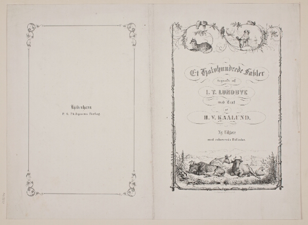 Adolph Kittendorff, Titel- og slutblad til H. V. Kaalunds, "Et halvhundrede fabler"