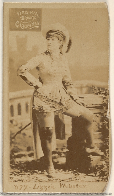 Allen & Ginter, Card 879, Lizzie Webster, from the Actors and Actresses series (N45, Type 2) for Virginia Brights Cigarettes
