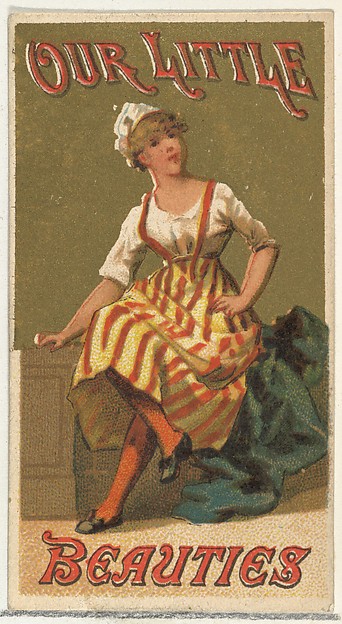 Allen & Ginter, From the Girls and Children series (N58) promoting Our Little Beauties Cigarettes for Allen & Ginter brand tobacco products