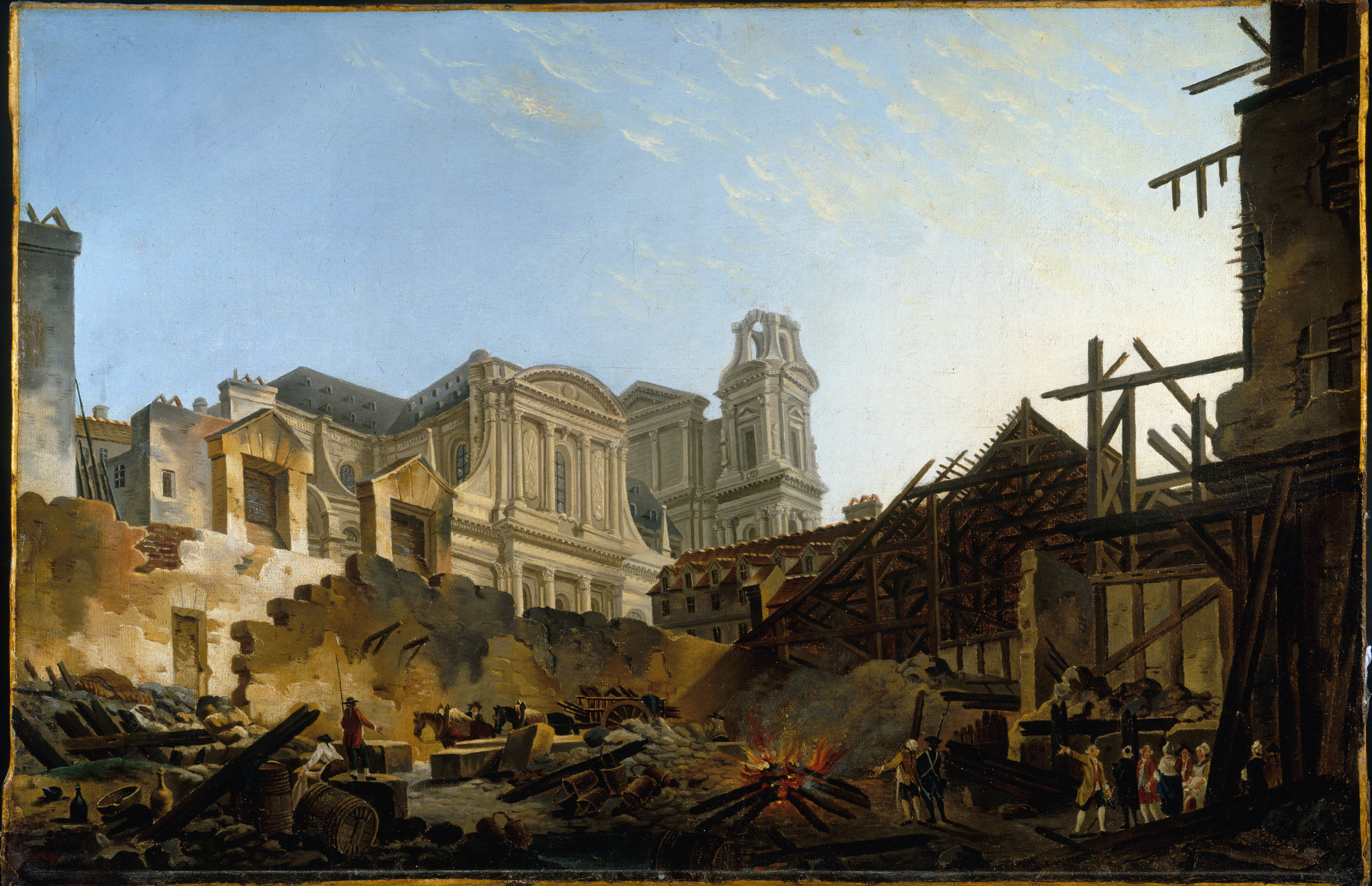 Pierre-Antoine Demachy, La foire Saint-Germain après l'incendie de la nuit du 16 au 17 mars 1762