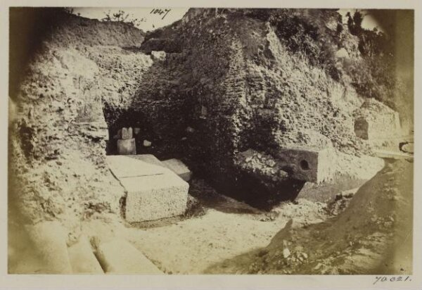 Parker, John Henry, Excavations, 1868 - The Emporium. Ancient Marble Wharf, with corbels for mooring boats.