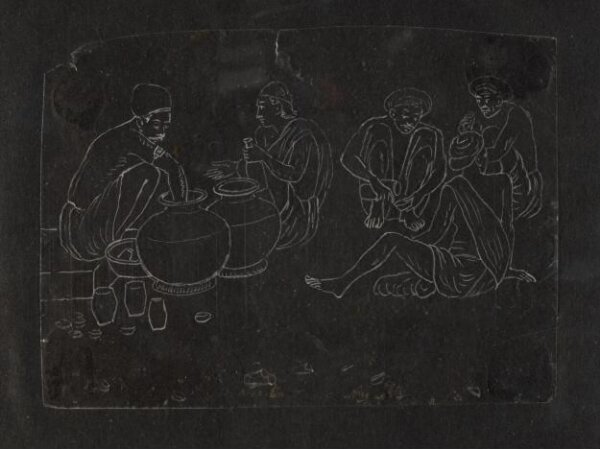 Unknown, One of forty-five drawings of Muharram scenes, occupations, festivals and ceremonies.