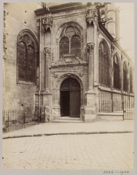 Atget, Jean-Eugène-Auguste, North Doorway, Cathedral St Maclou, Pontoise, France