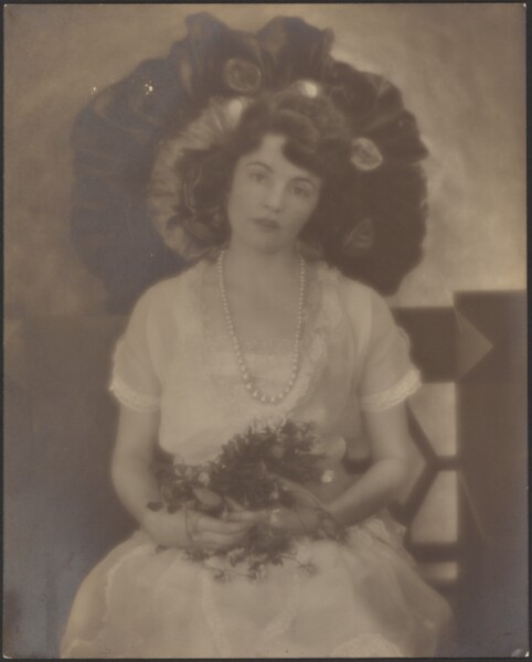 Louis Fleckenstein, [Portrait of a Young Woman with Flowers in Her Lap]