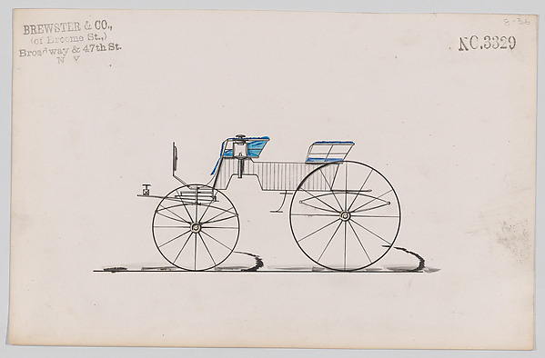 Brewster & Co., Design for 4 seat Phaeton, no top, no. 3329