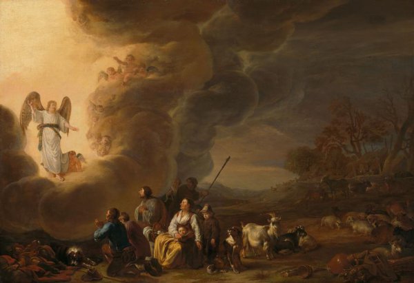 Cornelis Saftleven, The Annunciation to the Shepherds