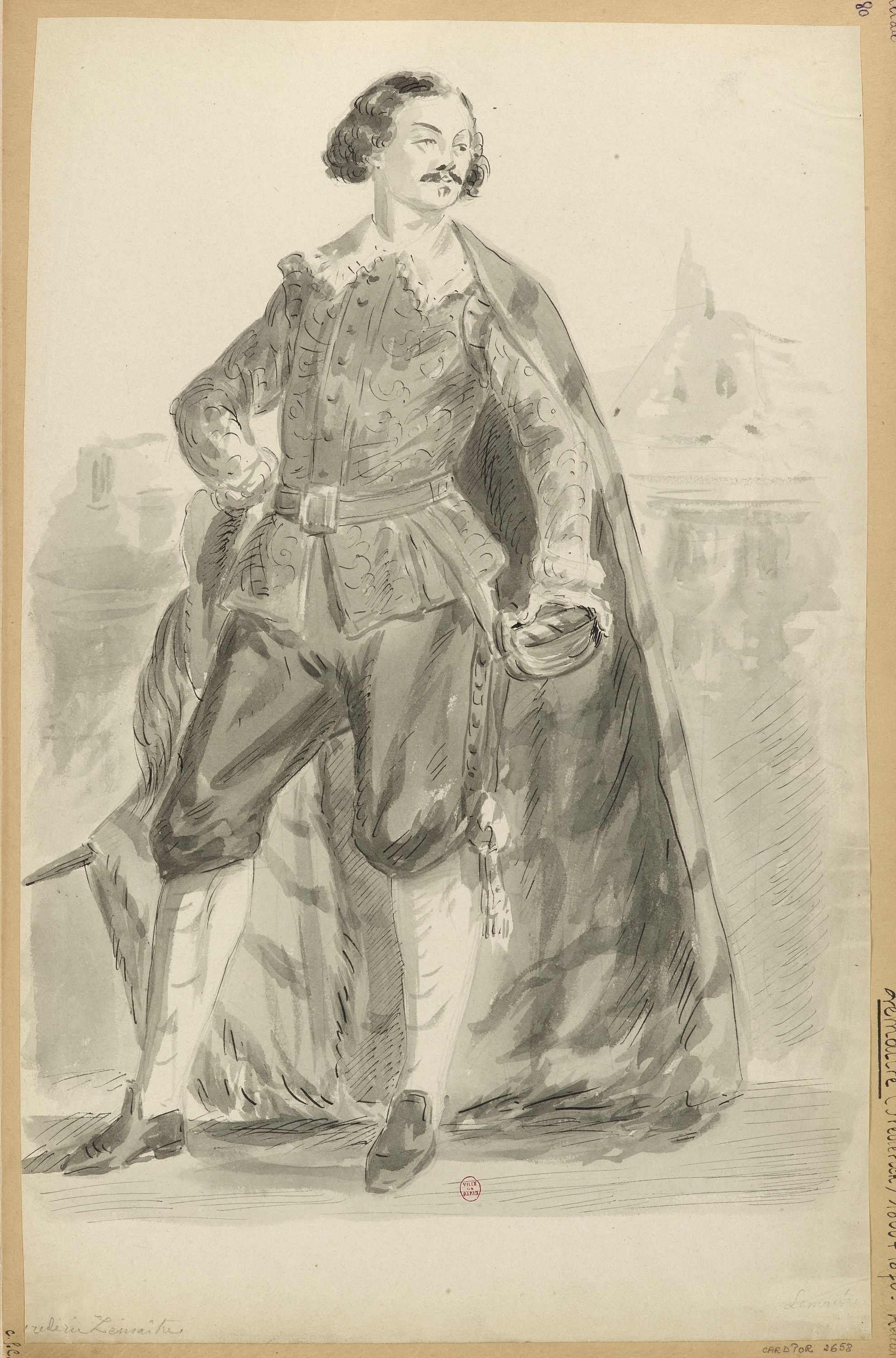 Anonyme, Portrait en pied de l'acteur Frédérick Lemaître