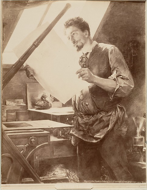 Unknown, Portrait d'un graveur
