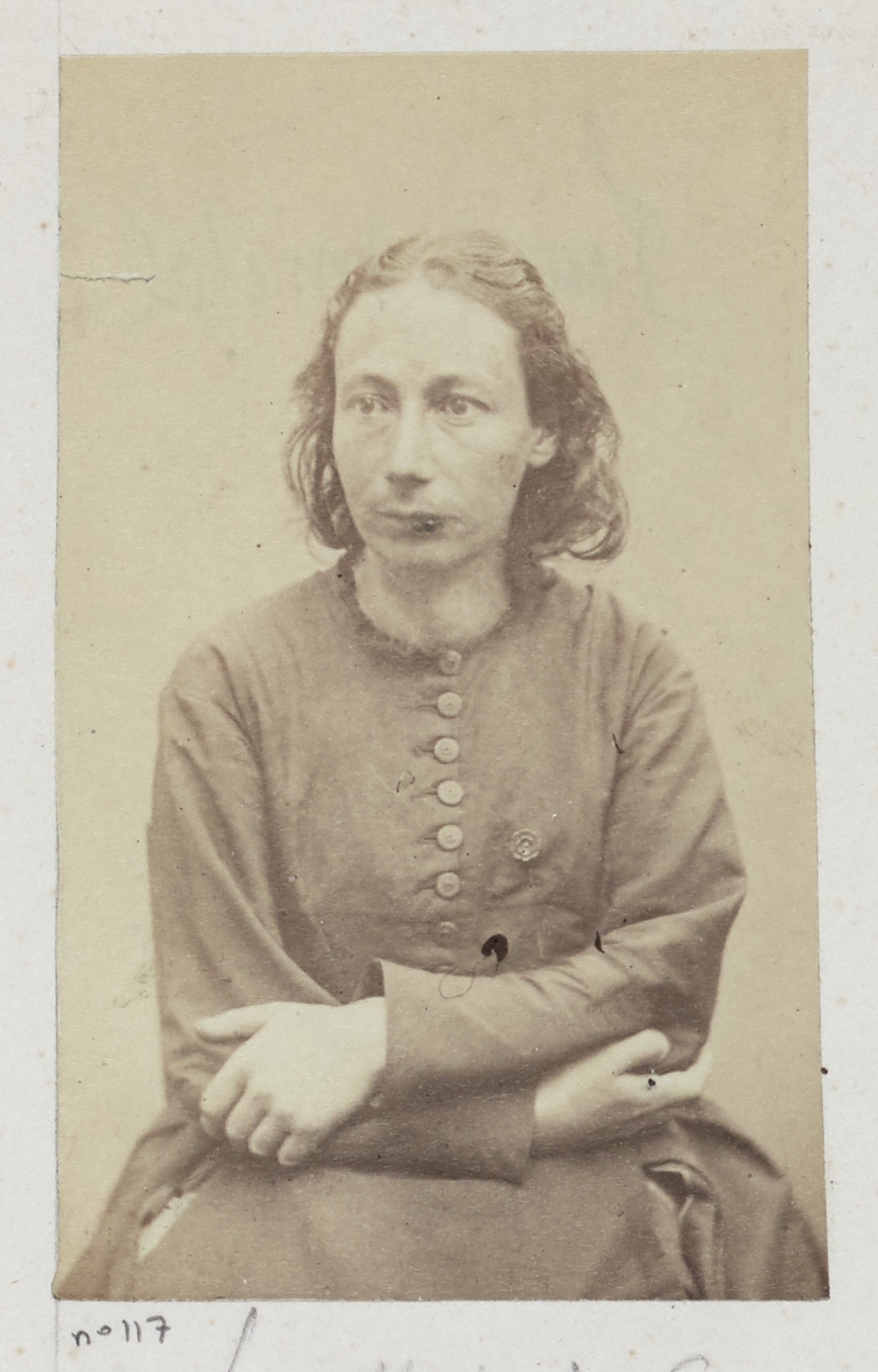 Ernest Charles Appert, Portrait de Michel Louise (1830-1905), ambulancière au 61ème bataillon, pris à la prison de Satory à Versailles. Membre de la Commune de Paris en 1871.