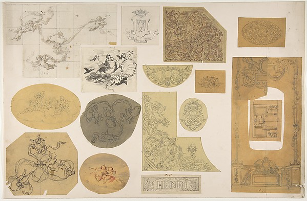 Jules-Edmond-Charles Lachaise, Seventeen Ornamental Designs for the Pless House or Chateau