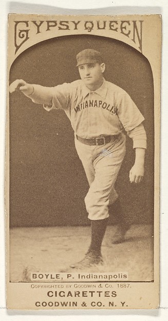 Goodwin & Company, Boyle, Pitcher, Indianapolis, from the Old Judge series (N172) for Old Judge Cigarettes