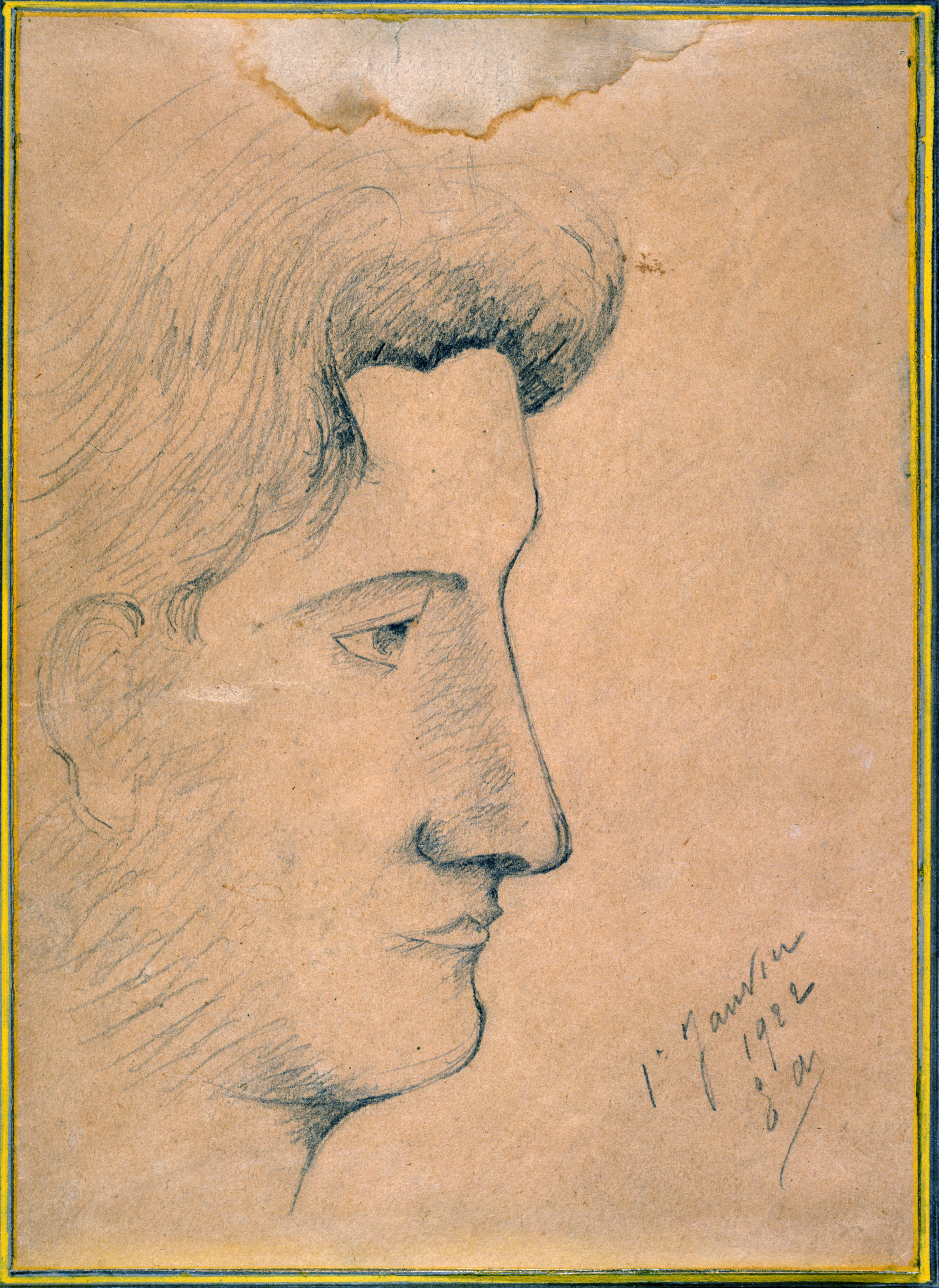 Eugène Atget, Profil présumé de M. Valentin Compagnon, petit-fils de Valentine Compagnon, la compagne d'Atget